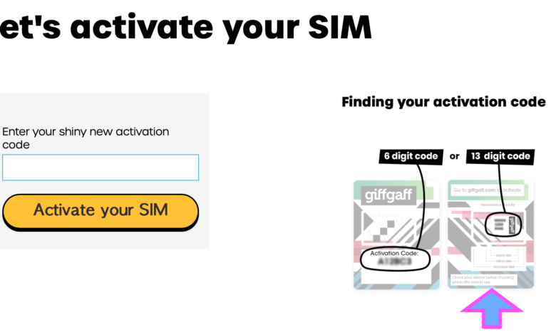 Giffgaff Activate